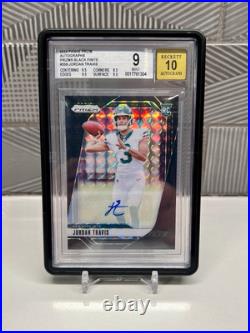 2024 Prizm Jordan Travis Black Finite RC Auto 1/1 One Of One BGS 9 NY Jets