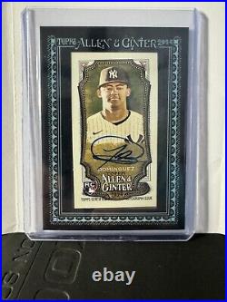 2024 Topps Allen & Ginter Jasson Dominguez RC Mini Auto Black Border 6/25