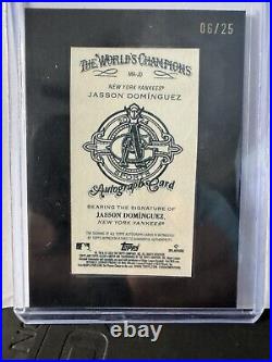 2024 Topps Allen & Ginter Jasson Dominguez RC Mini Auto Black Border 6/25