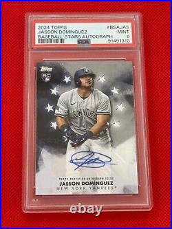 2024 Topps Baseball Stars Autographs Auto- Jasson Dominguez RC PSA 9