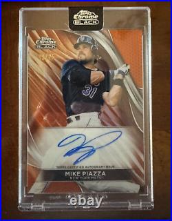 2024 Topps Chrome Black Autographs Orange Refractor #CBA-MP Mike Piazza /25