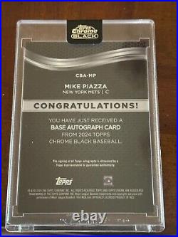 2024 Topps Chrome Black Autographs Orange Refractor #CBA-MP Mike Piazza /25