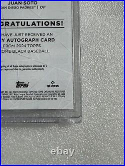 2024 Topps Chrome Black Ivory Autograph. CPA-JS. Juan Soto-OF-Padres-25/50