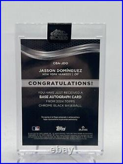 2024 Topps Chrome Black Jasson Dominguez Gold Mini Diamond Auto /50 NYY #CBA-JDO