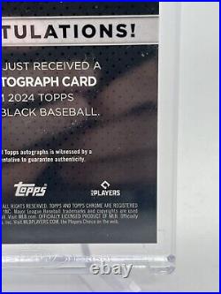 2024 Topps Chrome Black Jasson Dominguez Gold Mini Diamond Auto /50 NYY #CBA-JDO