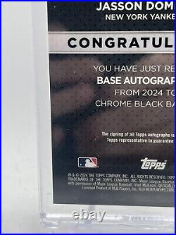 2024 Topps Chrome Black Jasson Dominguez Gold Mini Diamond Auto /50 NYY #CBA-JDO