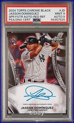 2024 Topps Chrome Black Jasson Dominguez Super Futures Autograph RC 52/99 PSA 10