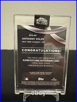 2024 Topps Chrome Black Super Futures Autographs #SFA-AV Anthony Volpe /99