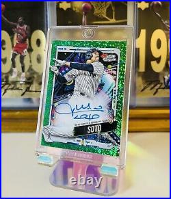 2024 Topps Chrome Cosmic Juan Soto Green Space Dust Auto /75