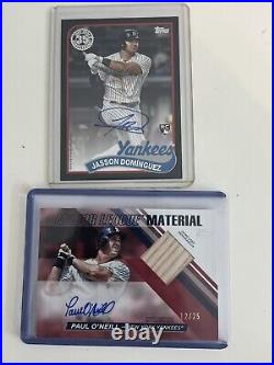 2024 Topps Chrome + Series 2 Baseball Autograph Black /199 LOT Dominguez NYY