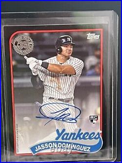 2024 Topps Chrome + Series 2 Baseball Autograph Black /199 LOT Dominguez NYY