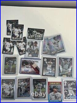 2024 Topps Chrome + Series 2 Baseball Autograph Black /199 LOT Dominguez NYY