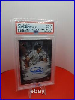 2024 Topps Finest Jasson Dominguez Autograph-Black Refractor 06/10 PSA 10