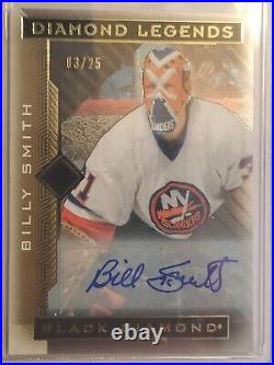 21/22 UD Black Diamond Billy Smith New York Islanders Legends Autograph /25