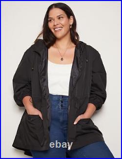 AUTOGRAPH Plus Size Long Sleeve Longline Anorak Jacket