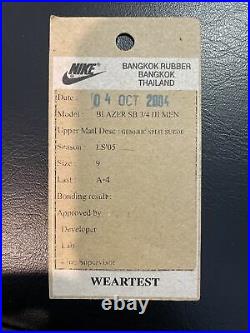 AUTOGRAPHED WEAR TEST SAMPLE Nike Blazer Danny Supa UNRELEASED bangkok rubber