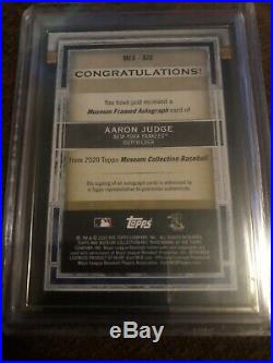 Aaron Judge 2020 Topps Museum Collection Black Framed Autograph /5 On Card Auto