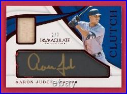 Aaron Judge Auto Bat /7 2019 Panini Immaculate Eye Black Autograph Yankees READ