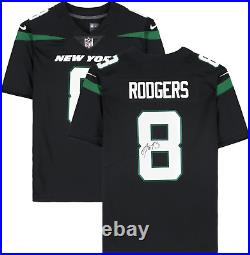 Aaron Rodgers New York Jets Autographed Black Nike Limited Jersey Autographed