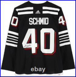 Akira Schmid New Jersey Devils Signed Black Alternate Adidas Authentic Jersey