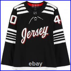 Akira Schmid New Jersey Devils Signed Black Alternate Adidas Authentic Jersey