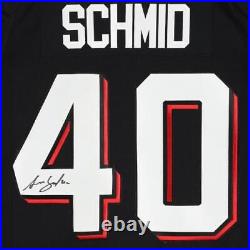 Akira Schmid New Jersey Devils Signed Black Alternate Adidas Authentic Jersey