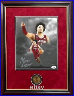 Alabama Basketball Mark Sears Autographed Photo Framed With Coin Jsa Coa