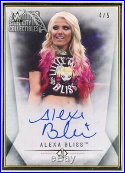 Alexa Bliss 2019 Topps WWE Transcendent Collection Autograph Black 4/5