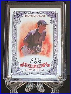 Alexander Vargas 2021 Onyx Vintage BLACK On Card AUTO New York Yankees #4/5