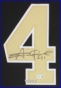 Alvin Kamara Autographed & Framed Black New Orleans Jersey Auto Beckett Cert