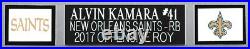 Alvin Kamara Autographed & Framed Black New Orleans Jersey Auto Beckett Cert