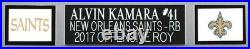 Alvin Kamara Autographed & Framed Black New Orleans Jersey Auto Beckett Cert