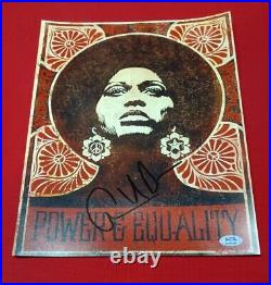 Angela Davis Black History POWER & EQUALITY Autographed Signed 11x14 Photo PSA