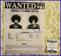 Angela Davis signed FBI Most Wanted 11x14 photo Beckett COA Q53660 Black Panther