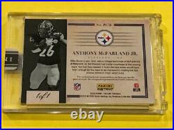 Anthony McFarland 2020 Panini Instant NFL Prime Cuts Autograph Rookie BLACK 1/1