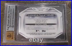 Anthony Volpe 2020 Bowman Sterling Black Die-Cut Auto /5 BGS 8.5/Auto 10