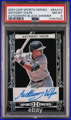 Anthony Volpe Auto 2024 Leaf Sports Heroes Autograph /35 PSA 8 Near Mint Yankees