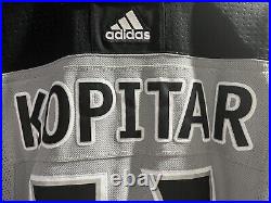 Anze Kopitar #11 Jersey Grey/Black Adidas Climalite with Autograph Stitch NEW