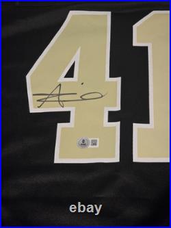 Authentic Nike Alvin Kamara Autographed On Field Saints Black Jersey-Beckett COA