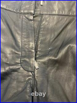 Autograph 12 Real Soft Leather Black Shorts With Pockets And Pleats. W16 L20