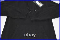 Autograph M&S Black 100% Pure Cashmere Jumper Hoody Hoodie Womens Small NEW