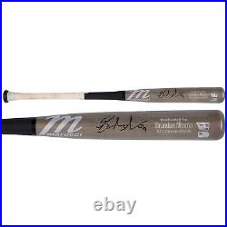 Autographed Brandon Nimmo Mets Game Used Bat Fanatics Authentic COA