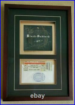 Autographed CD BLACK SABBATH Signed Iommi Butler Dio Appice Concert Ticket Frame