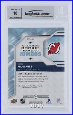 Autographed Jack Hughes Devils Hockey Slabbed Rookie Card Item#13479057 COA
