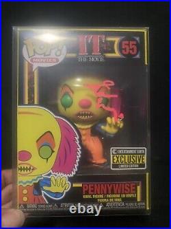 Autographed Pennywise (Black Light) (EE). BECKETT COA TIM CURRY