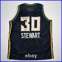 Autographed/Signed Breanna Stewart New York Black Basketball Jersey JSA COA