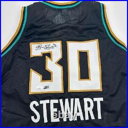 Autographed/Signed Breanna Stewart New York Black Basketball Jersey JSA COA