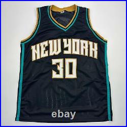 Autographed/Signed Breanna Stewart New York Black Basketball Jersey JSA COA