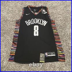 Autographed Spenser Dinwiddie Brooklyn Nets Black jersey size 50. New with tags