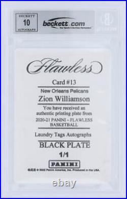 Autographed Zion Williamson Pelicans Basketball Card Item#13214967 COA